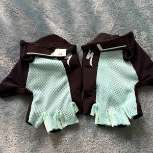 Specialized Fingerless Gloves Black and Mint